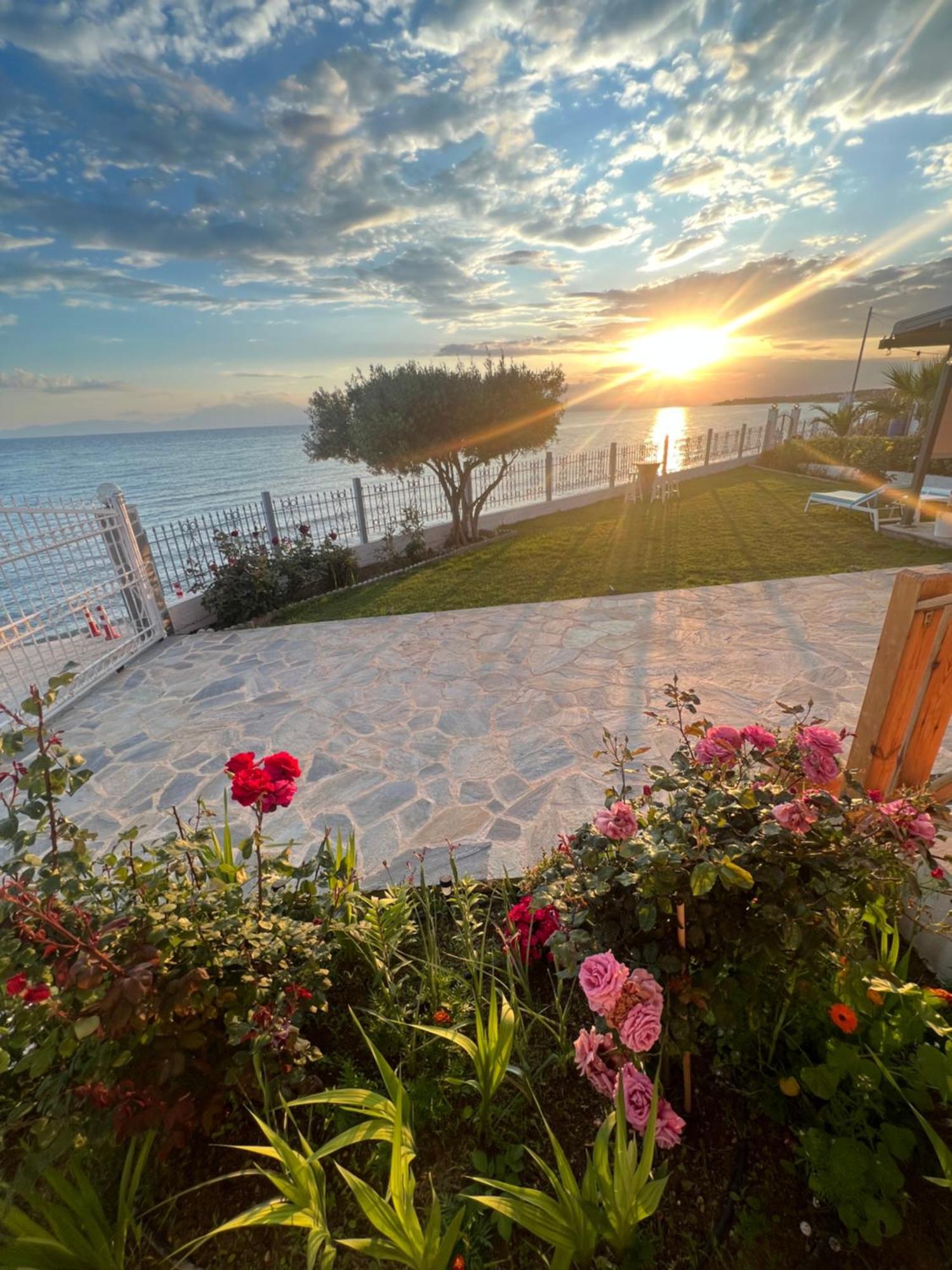 Beachfront Villa Athina Vergia Extérieur photo